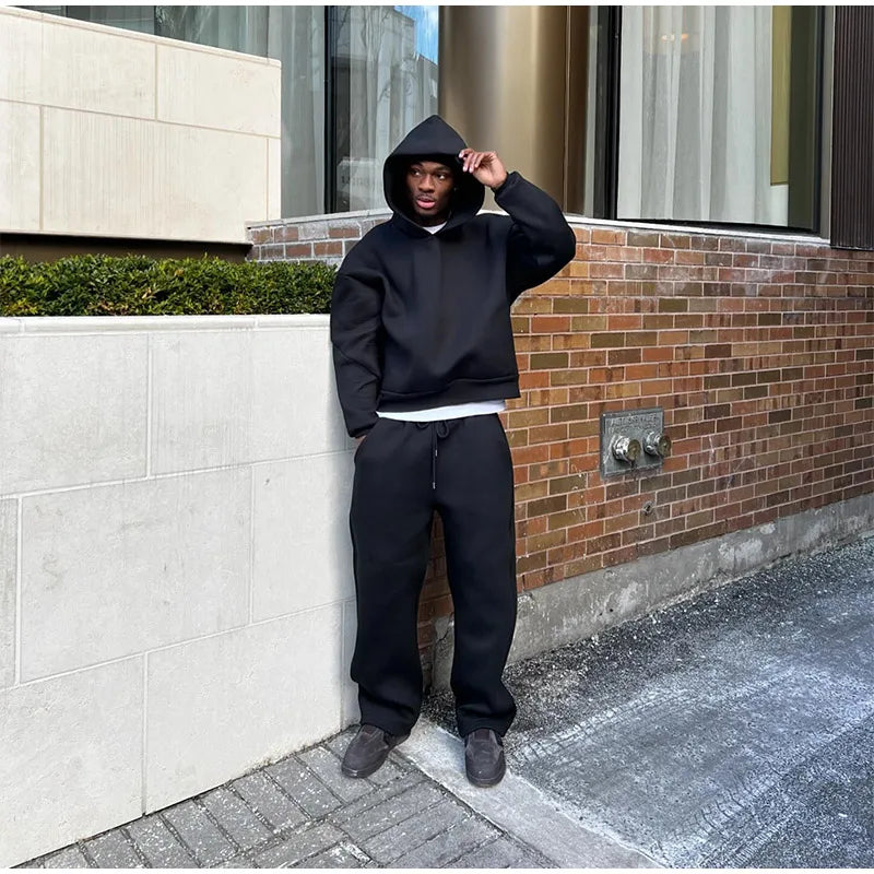 Oversized Minimalist Black Hoodie