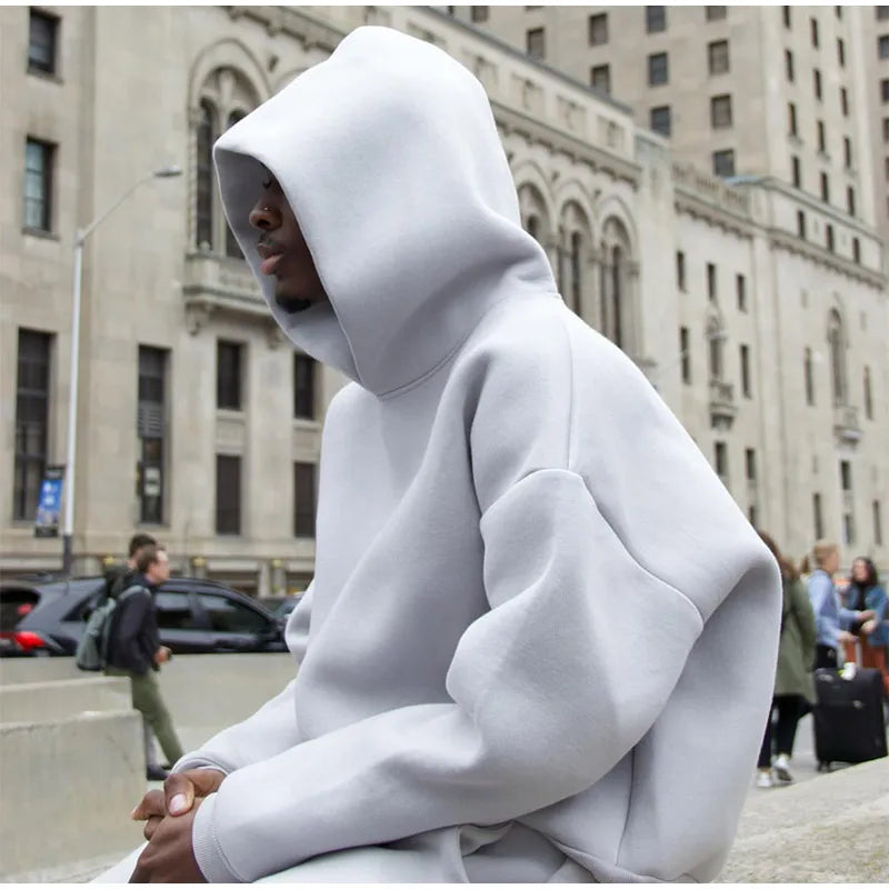 Oversized Minimalist Gray Hoodie